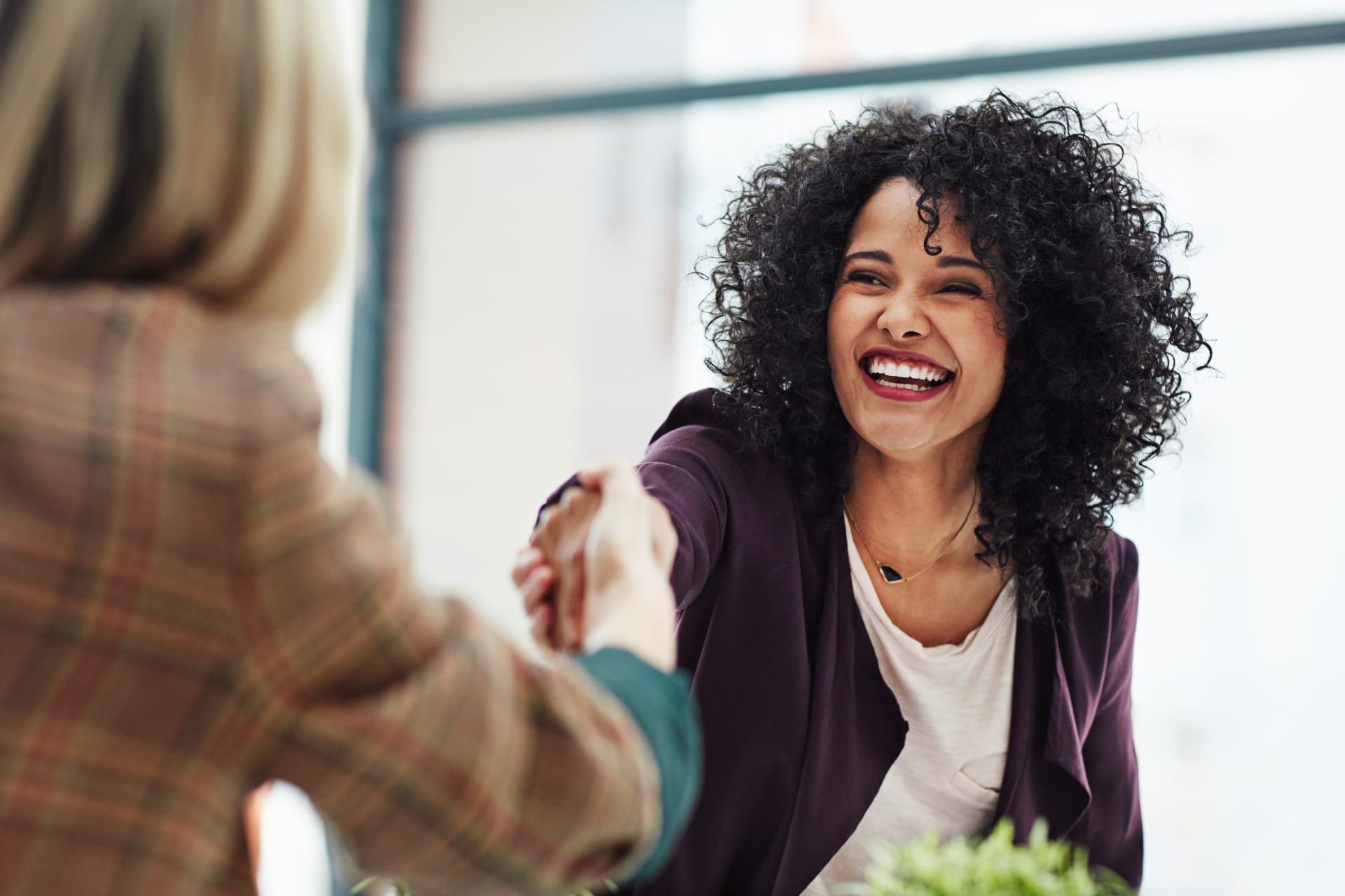 Women Executive Shacking Hands